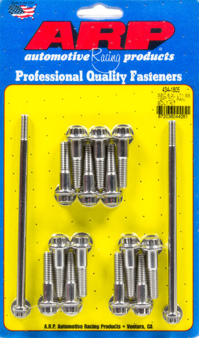 Oil Pan Bolt Kit - 12 Point Head - Stainless - Polished - GM GenV LT-Series - Kit