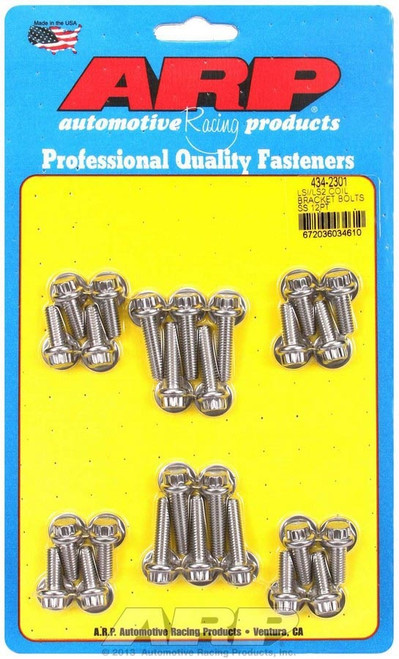 Coil Bracket Bolt Kit - 12 Point Head - Stainless - Polished - GM LS-Series - Kit