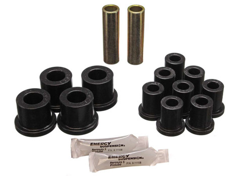 Leaf Spring Bushing Kit - Hyper-Flex - Rear - Polyurethane / Steel - Black / Cadmium - Mopar B-Body / E-Body 1965-74 - Kit Leaf Spring Bushing Kit - Hyper-Flex - Rear - Polyurethane / Steel - Black / Cadmium - Mopar B-Body / E-Body 1965-74 - Kit