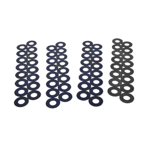 Valve Spring Shim - 0.015 / 0.020 / 0.030 / 0.050 in Thick - 1.250 in OD - 0.570 in ID - Steel - Kit