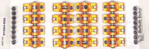 Rocker Arm - Original - 7/16 in Stud Mount - 1.50 Ratio - 0.050 in Offset - Full Roller - Aluminum - Orange Anodized - Small Block Chevy - Set of 16