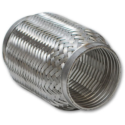 Exhaust Flex Pipe - TurboFlex - Weld-On - Flexible - 3 in Inlet - 3 in Outlet - 8 in Long - Stainless - Each