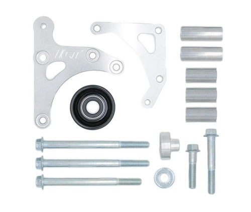 Alternator Bracket - Driver Side - Low Mount - Block Mount - Aluminum - Natural - GM LS-Series - Kit