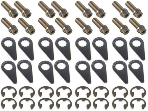 Header Bolt - Locking - 3/8-16 in Thread - 1 in Long - Hex Head - Steel - Nickel Plated - Various Applications - Set of 16 Header Bolt - Locking - 3/8-16 in Thread - 1 in Long - Hex Head - Steel - Nickel Plated - Various Applications - Set of 16
