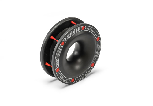 Rope Retention Pulley - Synthetic Rope - 22000 lb Capacity - Fits 5/16 to 1/2 in Diameter Rope - Aluminum - Gray Anodized - Each