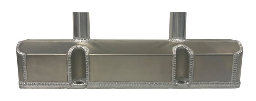 Valve Cover - Tall - Breather Tubes - Fabricated Aluminum - Natural - Small Block Chevy - Each