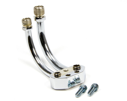 Compressor Adapter - 2 Port - Steel - Chrome Plated - Each Compressor Adapter - 2 Port - Steel - Chrome Plated - Each