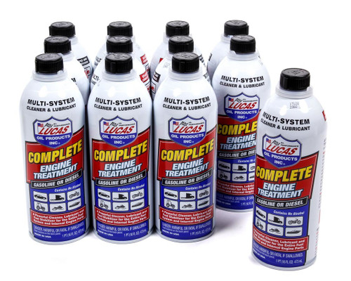 Fuel Additive - Complete Engine Treatment - System Cleaner - Corrosion Inhibitor - Lubricant - 16.0 oz Bottle - Diesel / Gas / Motor Oil - Set of 12