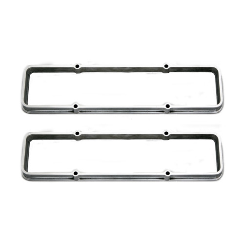 Valve Cover Spacer - 1 in Tall - Aluminum - Polished - Small Block Chevy - Pair