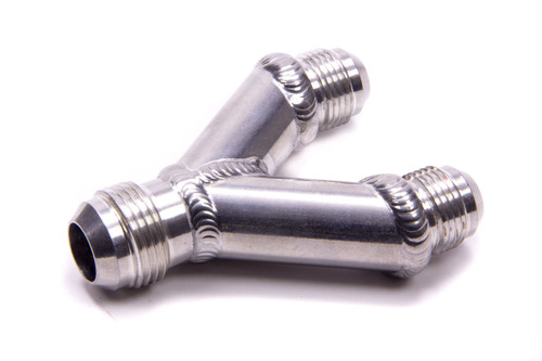 Fitting - Y Block - 12 AN Male Inlet - Dual 10 AN Male Outlets - Aluminum - Natural - Each