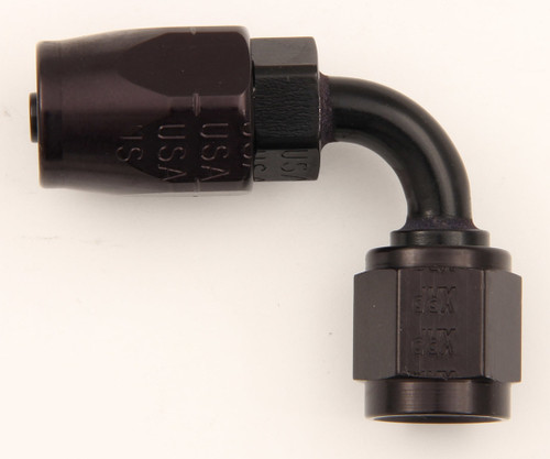 Fitting - Hose End - 90 Degree - 20 AN Hose to 20 AN Female - Aluminum - Black Anodized - Each
