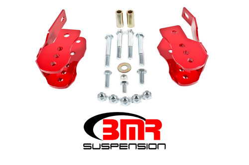 Control Arm Bracket - Relocation - Lower - Bolt-On - Steel - Red Powder Coat - Ford Mustang 2005-14 - Kit Control Arm Bracket - Relocation - Lower - Bolt-On - Steel - Red Powder Coat - Ford Mustang 2005-14 - Kit