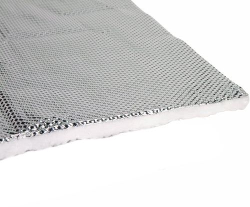 Heat Shield - HeatShield Armor - 1/2 in Thick x 18 in Wide x 4 ft Long - 1800 Degrees - Aluminized Multi-layer Cloth - Each