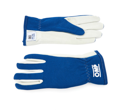 Driving Gloves - Rally - ISO Certified - Single Layer - Fire Retardant Fabric - Blue - Large - Pair