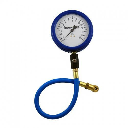 Tire Pressure Gauge - Ultra Deluxe - Glow in the Dark - 0-15 psi - Analog - 4 in Diameter - White Face - 1/2 lb Increments - Each