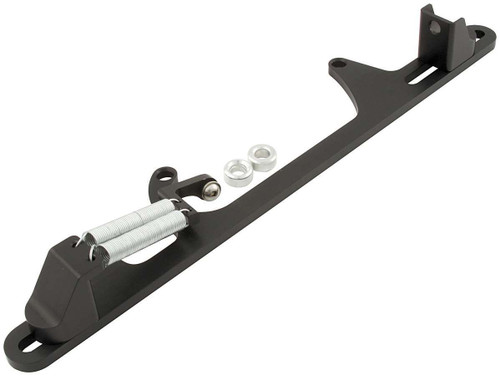 Throttle Cable Bracket - Carb Mount - Return Spring - Aluminum - Black Anodized - Lokar Cable - Dominator Flange - Kit