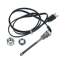 Engine Oil Heater - Internal Element - 300 Watt - 110V Rating - 6 ft Cord - Weld-On - 1/2 in NPT Aluminum Fitting / Steel Bung - Kit