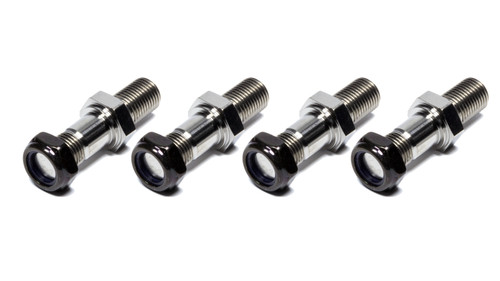 Shock Mount Stud - 1/2-20 in Thread - 2 in Long - Four Locking Nuts / Studs Included - Titanium - Natural - Sprint Car - Kit