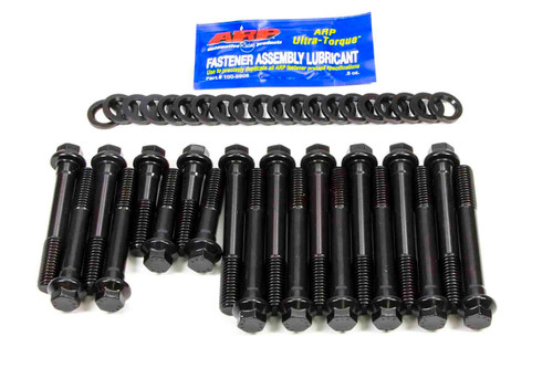 Cylinder Head Bolt Kit - High Performance Series - Hex Head - Chromoly - Black Oxide - D port - Pontiac V8 - Kit