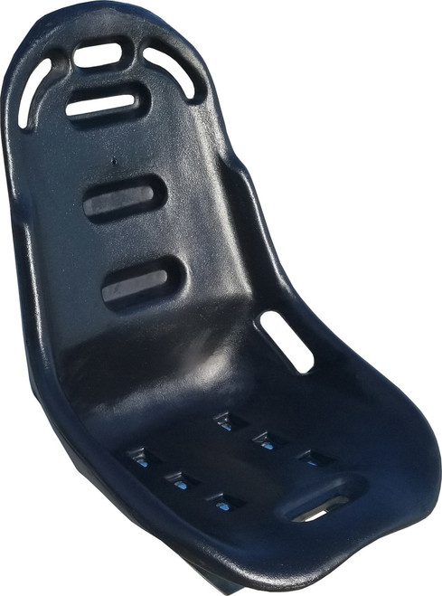 Seat - Lo-Back - Non-Reclining - Side Bolsters - Harness Openings - Fixed Mount Included - Plastic - Black - Each
