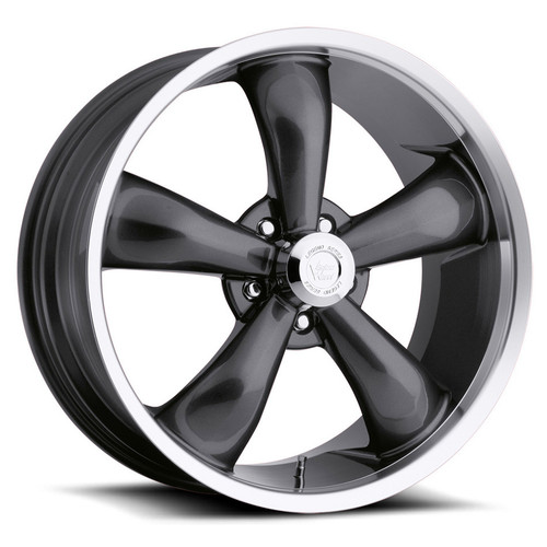 Wheel - Legend 5 - 18 x 8 in - 5.550 in Backspace - 5 x 115 mm Bolt Pattern - Machined Lip - Aluminum - Gray - Each