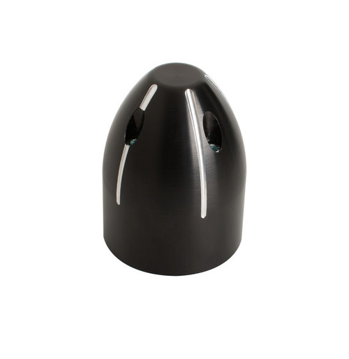 Drive Flange Dust Cover - 5 x 5.00 in Bolt Pattern - Index Grooves - Aluminum - Black Anodized - Each