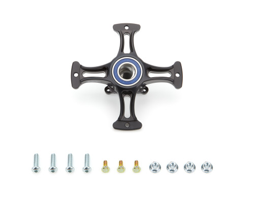 Wheel Hub - Front - Driver Side - 3-Bolt Rotor Mount - Aluminum - Black Anodized - Micro / Mini Sprint - Each