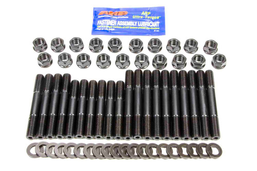 Main Stud Kit - Hex Nuts - 4-Bolt Mains - Chromoly - Black Oxide - Dart Big M - Splayed Caps - Big Block Chevy - Kit