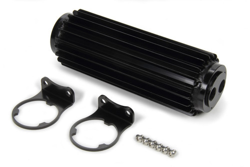 Fluid Cooler - Dual Pass - 12.20 x 3.25 x 3 in - Tube Type - 3/8 in NPT Female Inlet / Outlet - Aluminum - Black Anodized - Kit