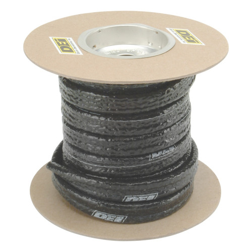 Hose and Wire Sleeve - Fire Sleeve - 3/8 in ID - 25 ft - 16 in Fire Tape Included - Silicone / Fiberglass - Black - Each