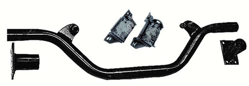 K-Member - Tubular - Mounting Pads - 24 in to 37 in Wide Frame Rails - 17.250 in Center - Steel - Black Paint - Small Block Ford - Kit