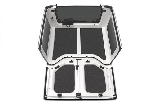 Sound Barrier Kit - Sound Deadening Headliner - Pre-Cut - Self Adhesive Backing - Black - 2-Door - Jeep Wrangler JK 2011-17 - Kit