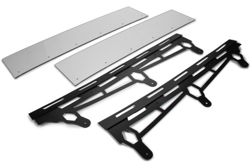 Spoiler - ABC - 60 x 5 in - 70 Degrees - 2-Piece - Polycarbonate Spoiler - Black Aluminum Brackets - Kit