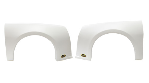 Fenders - Driver / Passenger Sides - Plastic - White - Street Stock - Pair