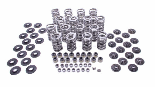 Valve Spring Kit - Dual Spring - 379 lb/in Rate - 1.100 in Coil Bind - 1.306 in OD - Steel Seats / Locks / Retainers - Viton Seals - GM LS-Series - Kit