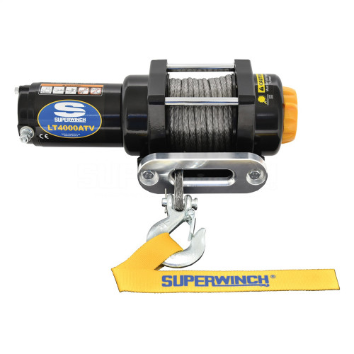 Winch - LT4000 - 4000 lb Capacity - Hawse Fairlead - 12 ft Remote - 3/16 in x 50 ft Synthetic Rope - 12V - Kit