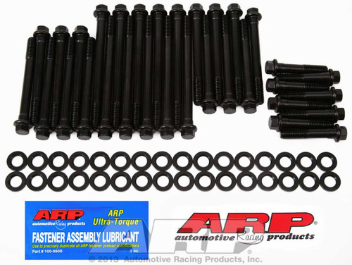 Cylinder Head Bolt Kit - High Performance Series - Hex Head - Chromoly - Black Oxide - Brodix / Canfield / World - Big Block Chevy - Kit