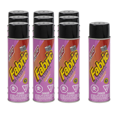 Air Filter Oil - Fabric - 15.25 oz Aerosol - Fabric Filters - Set of 10