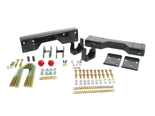 Rear Flip Kit - 6 in Lowering - Brackets / Hardware - Steel - Black Powder Coat - GM Fullsize Truck 1988-98 - Kit Rear Flip Kit - 6 in Lowering - Brackets / Hardware - Steel - Black Powder Coat - GM Fullsize Truck 1988-98 - Kit