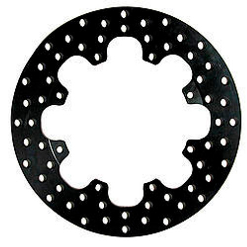 Brake Rotor - Drilled - 12.000 in OD - 0.350 in Thick - 8 x 7.000 in Bolt Pattern - Steel - Black Oxide - Each Brake Rotor - Drilled - 12.000 in OD - 0.350 in Thick - 8 x 7.000 in Bolt Pattern - Steel - Black Oxide - Each