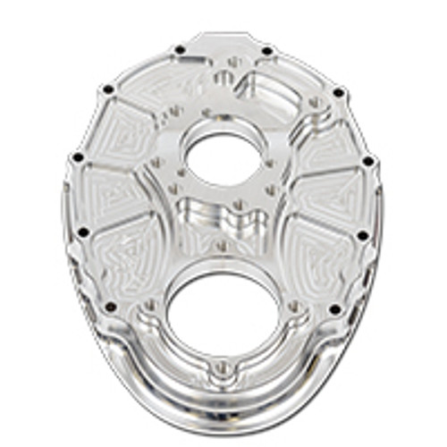 Timing Cover - 1-Piece - Aluminum - Natural - Standard Camshaft - Small Block Chevy - Each