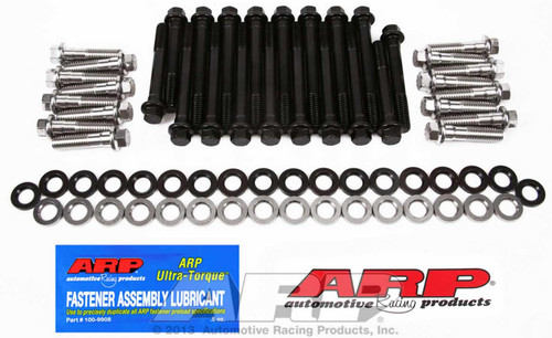 Cylinder Head Bolt Kit - High Performance Series - Hex Head - Chromoly - Black Oxide / Polished Stainless - Small Block Chevy - Kit