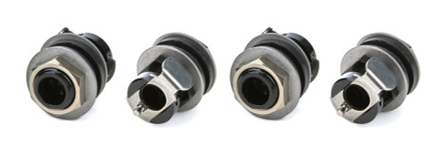Tire Pressure Relief Valve - 5/8 in Wheel Hole - Aluminum - Black Anodized - Schrader / Tire Pressure Relief Valves - Set of 4