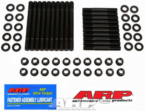 Cylinder Head Stud Kit - 7/16 in Studs - 12 Point Nuts - Chromoly - Black Oxide - Small Block Ford - Kit