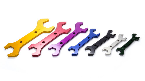 AN Wrench Set - Double End - 3 AN to 20 AN - Aluminum - Multi Color Anodized - Kit