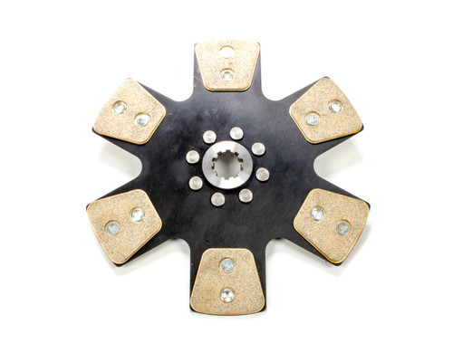 Clutch Disc - 1000 Series - 10-1/2 in Diameter - 1-1/8 in x 10 Spline - Rigid Hub - 6 Puck - Metallic - Universal - Each