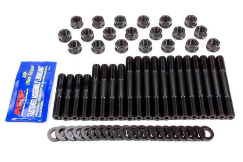 Cylinder Head Stud Kit - Hex Nuts - Chromoly - Black Oxide - Pontiac V8 - Kit
