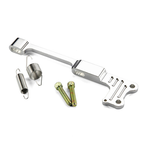 Throttle Bracket - Kickdown - Springs Included - Aluminum - Polished - Street Demon - Each
