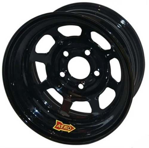 Wheel - 51-Series - 15 x 10 in - 4.500 in Backspace - 5 x 5.00 in Bolt Pattern - Steel - Black Powder Coat - Each