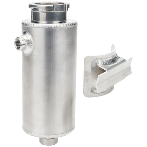 Recovery Tank - 1 qt - 1/2 in NPT Inlet - 1/4 in NPT Outlet - Filler Neck - Aluminum - Natural - Each Recovery Tank - 1 qt - 1/2 in NPT Inlet - 1/4 in NPT Outlet - Filler Neck - Aluminum - Natural - Each